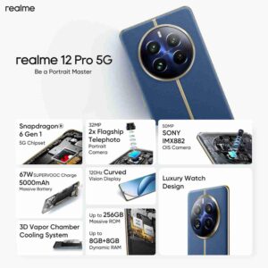 realme 12 Pro 5G Submarine Blue, 8GB RAM 256 GB Storage