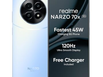 realme NARZO 70x 5G Ice Blue, 6GB RAM,128GB Storage | 50MP AI Camera | 45W Charger